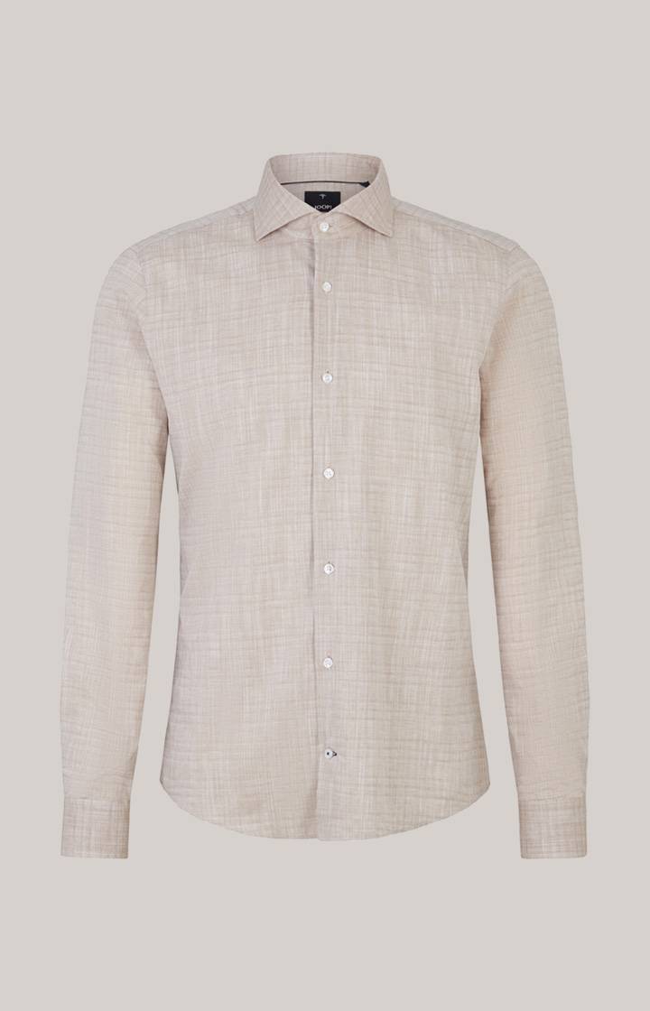 Joop Hemd Pai In Hellbraun Strukturiert