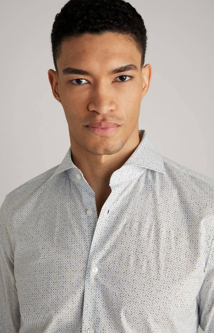 Joop Hemd Pai In Offwhite/Hellblau Gemustert