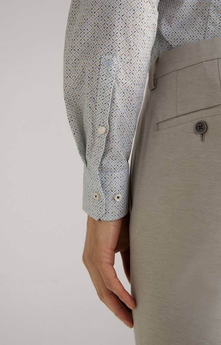 Joop Hemd Pai In Offwhite/Hellblau Gemustert