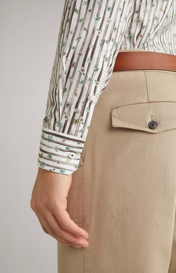 Joop Hemd Pai In Offwhite/Hellgrün/Braun Gemustert