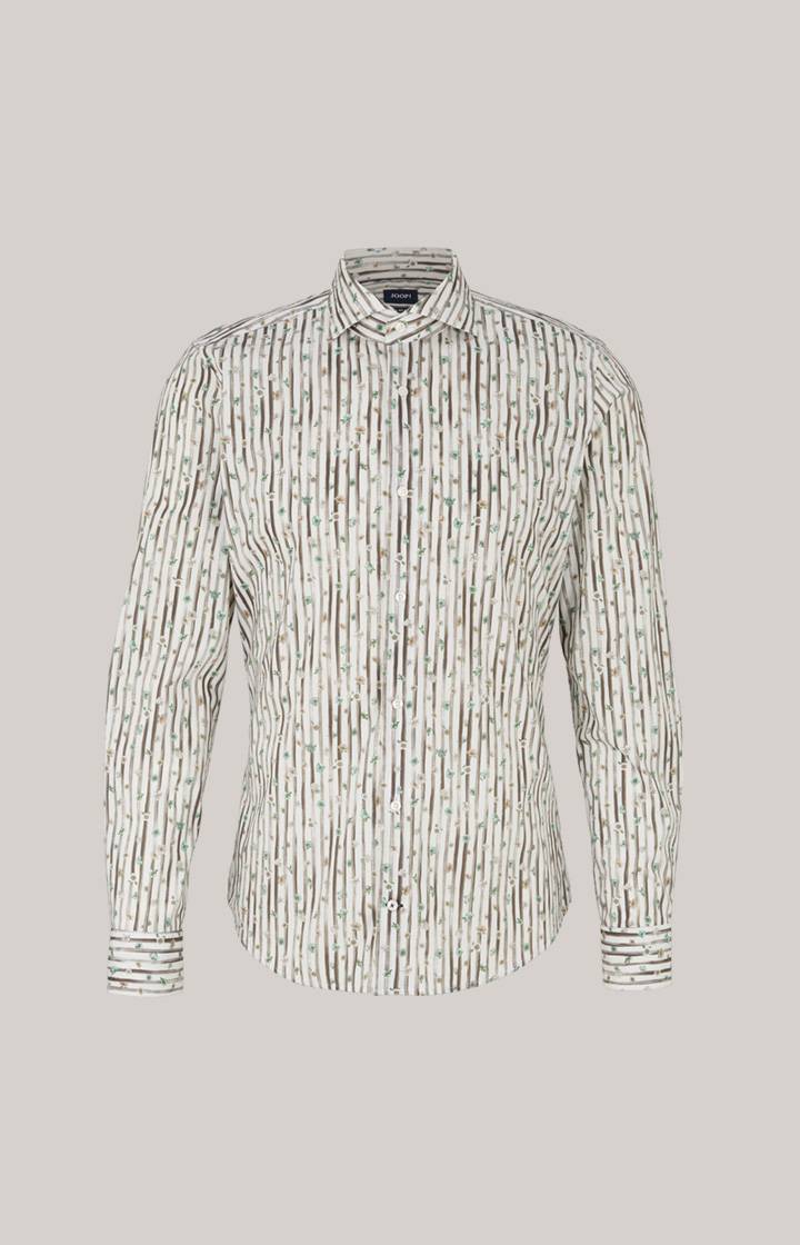 Joop Hemd Pai In Offwhite/Hellgrün/Braun Gemustert