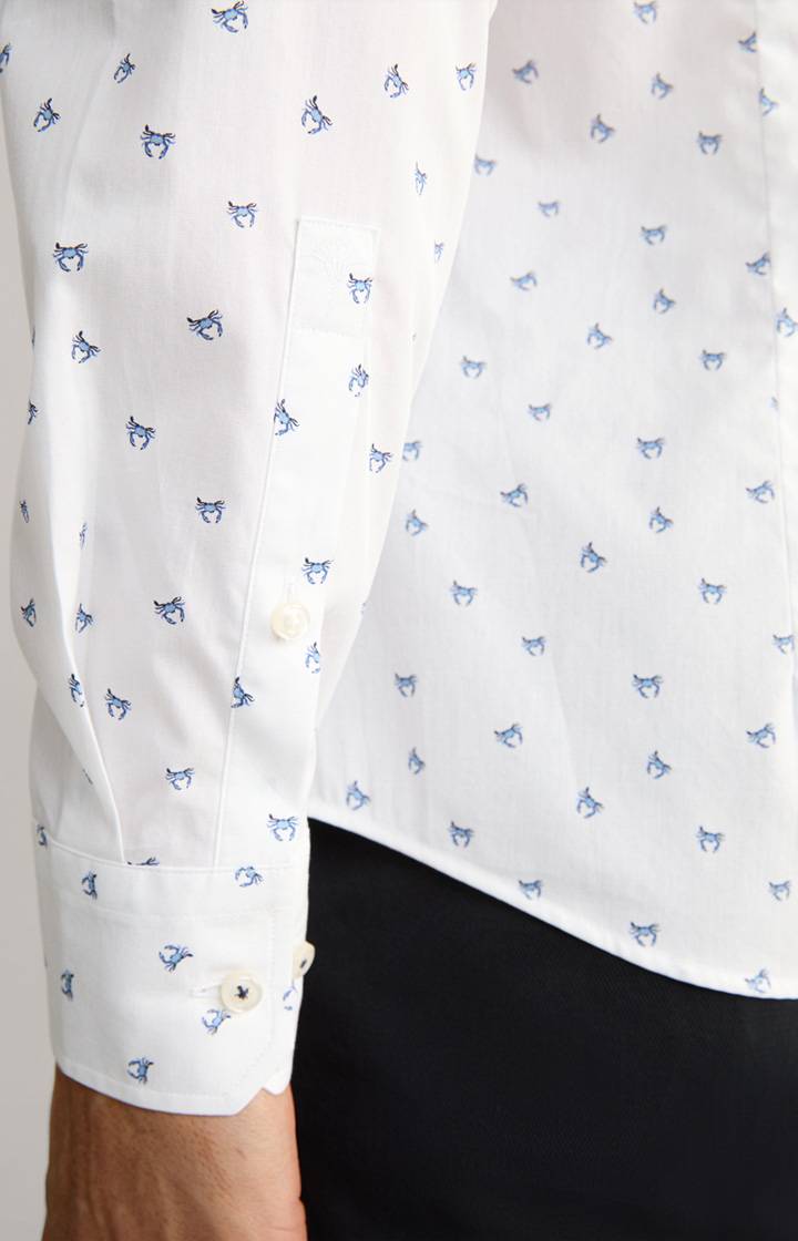 Joop Hemd Pai In Weiß/Blau Gemustert