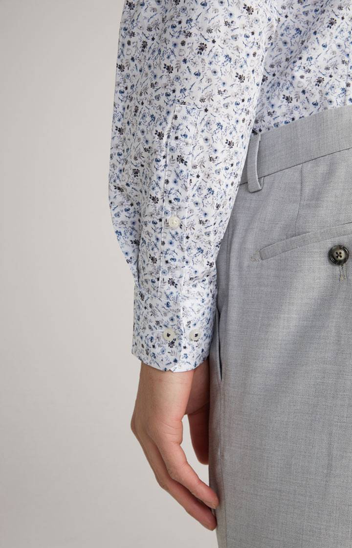 Joop Hemd Pai In Weiß/Blau Gemustert