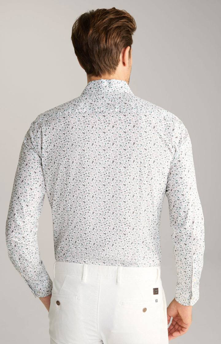 Joop Hemd Pai In Weiß/Grün Gemustert