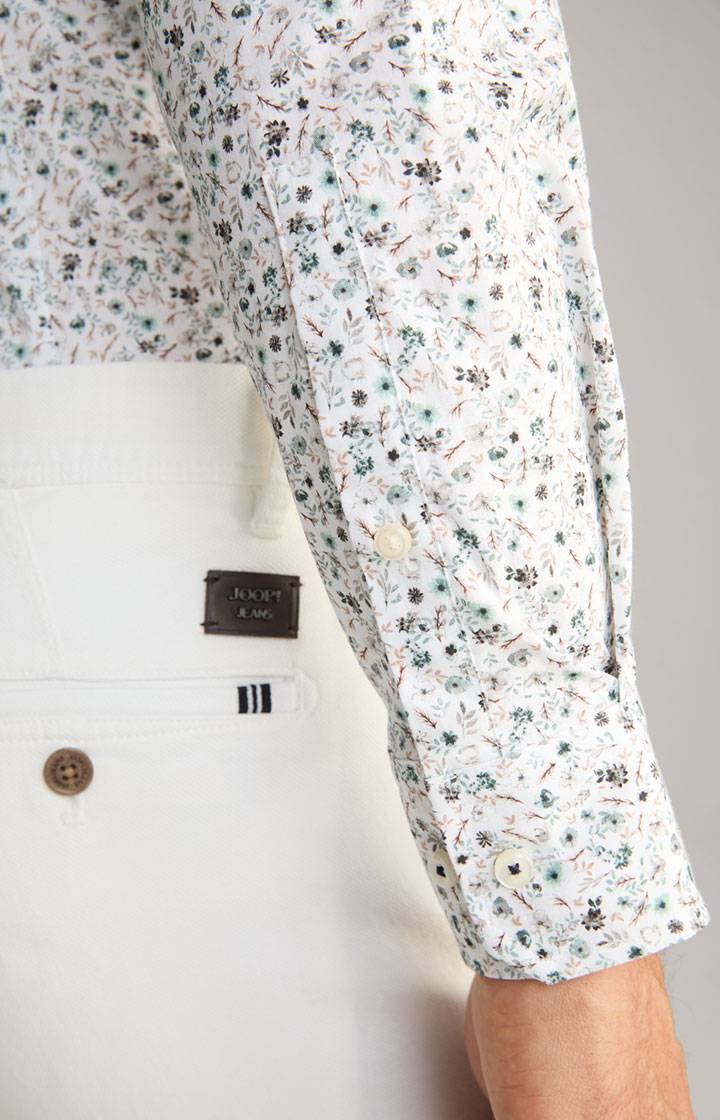 Joop Hemd Pai In Weiß/Grün Gemustert