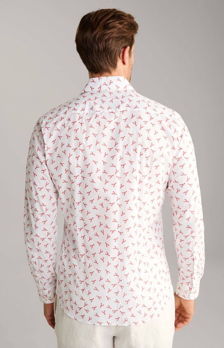 Joop Hemd Pai In Weiß/Rot Gemustert