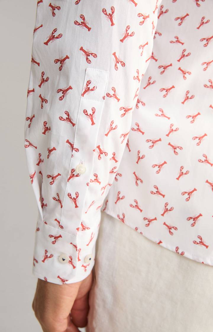 Joop Hemd Pai In Weiß/Rot Gemustert