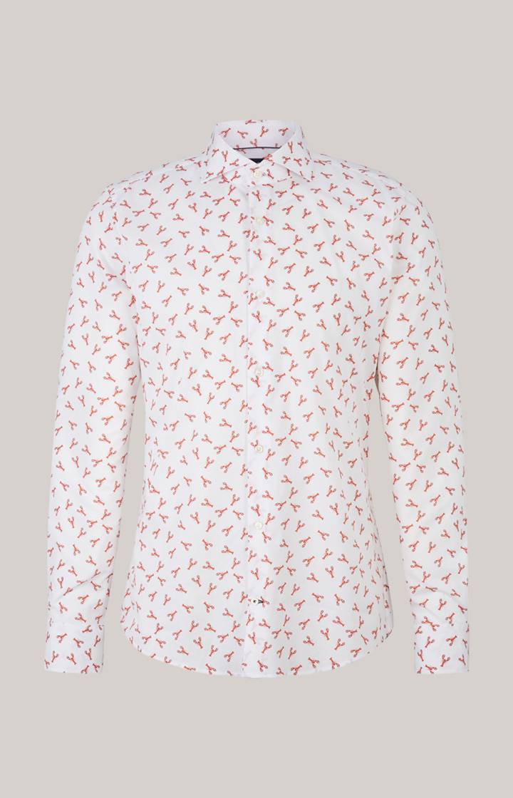 Joop Hemd Pai In Weiß/Rot Gemustert