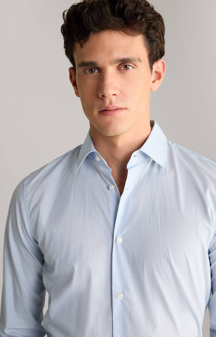 Joop Hemd Pit In Blau Gemustert