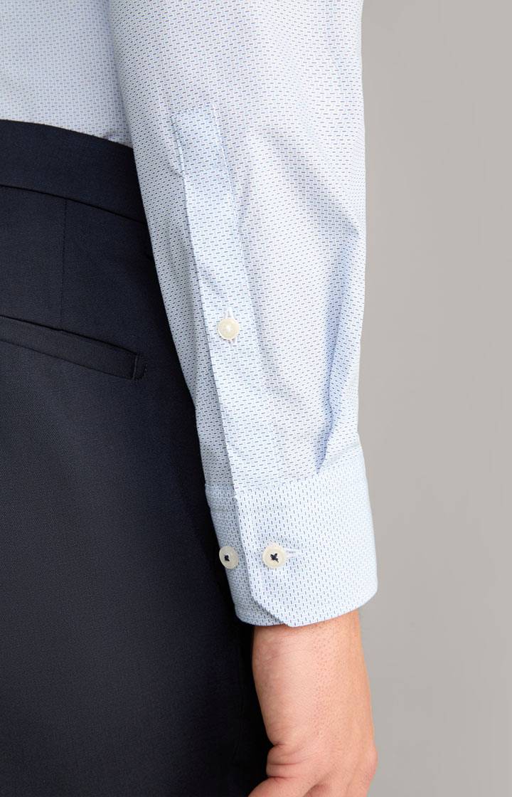 Joop Hemd Pit In Blau Gemustert