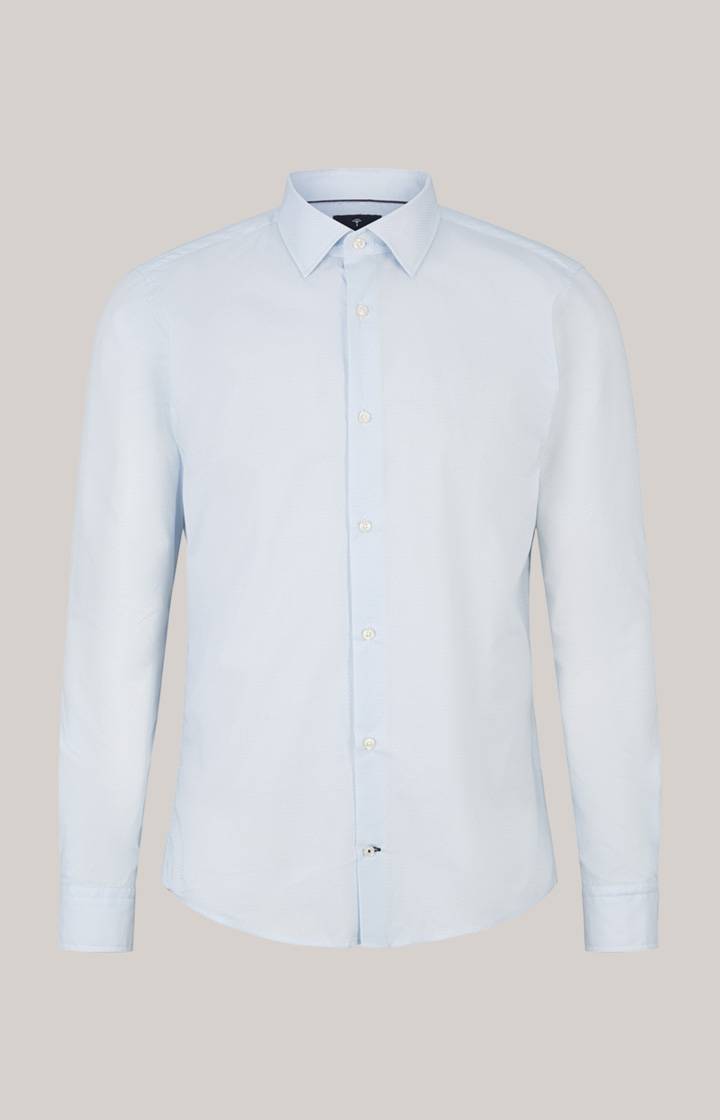 Joop Hemd Pit In Hellblau Gemustert