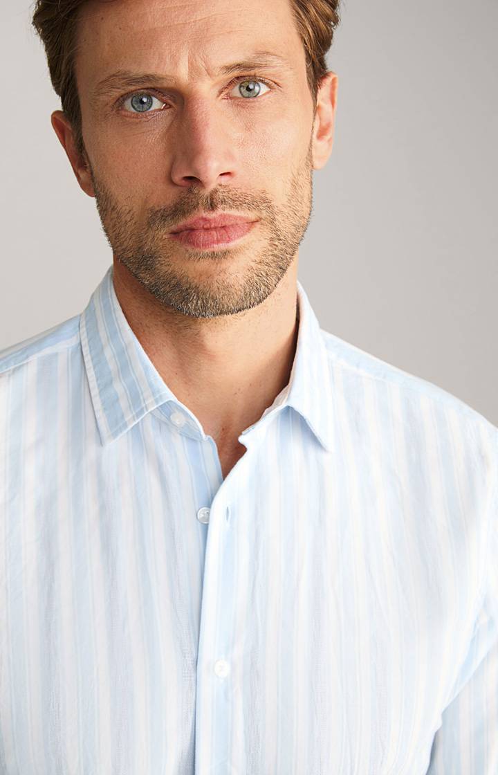 Joop Hemd Pit In Hellblau Gestreift