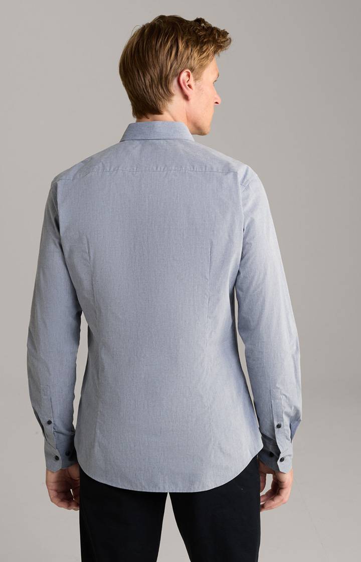 Joop Hemd Pit In Hellblau Meliert