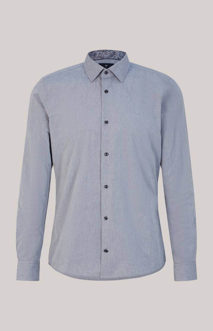 Joop Hemd Pit In Hellblau Meliert