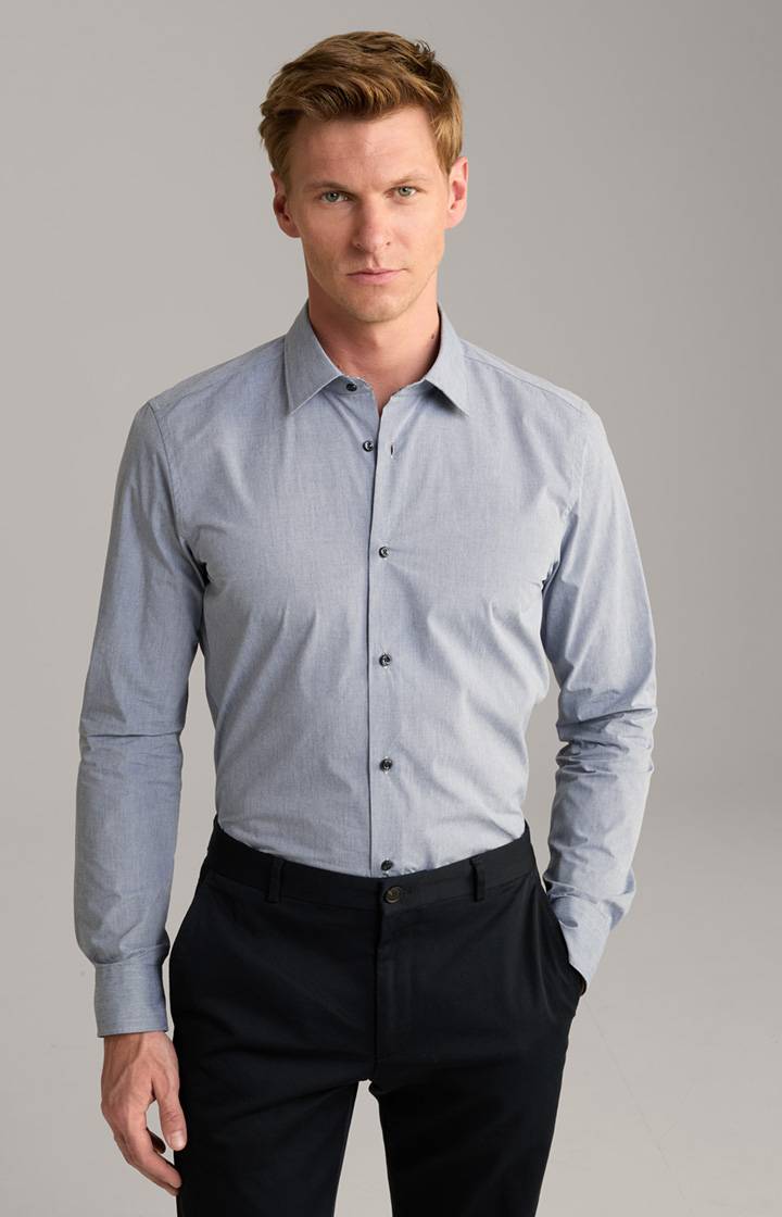 Joop Hemd Pit in Hellblau meliert