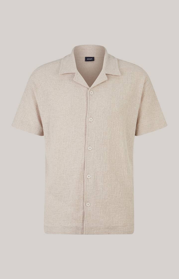 Joop Hemd Tate In Beige Strukturiert