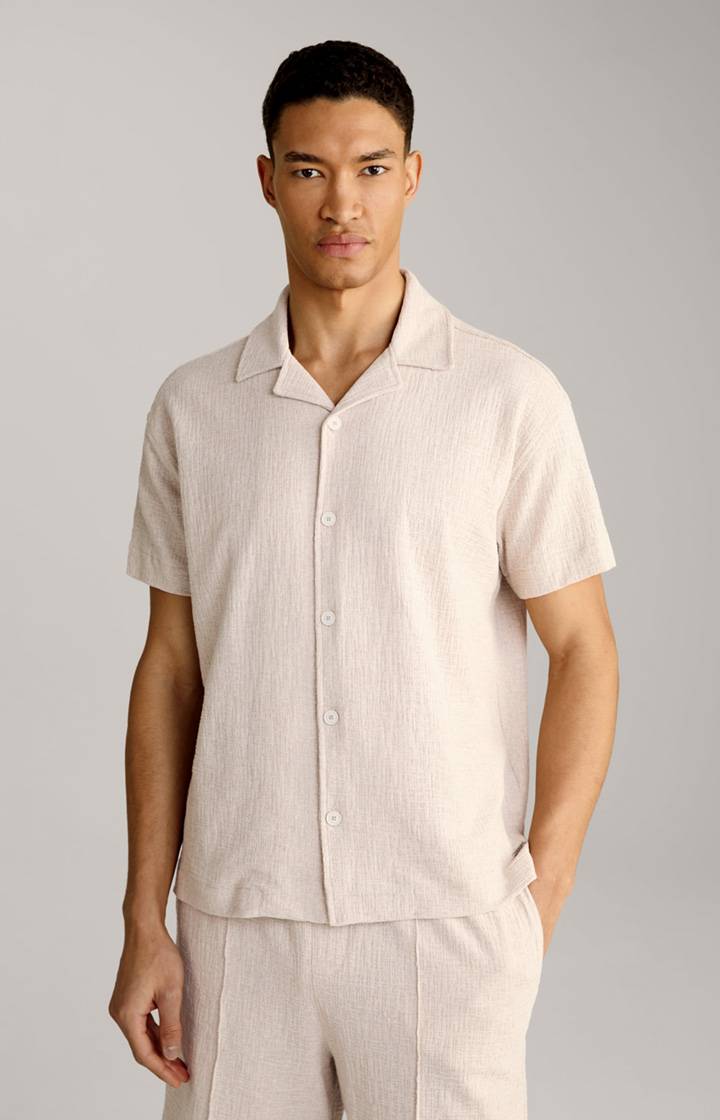Joop Hemd Tate in Beige strukturiert