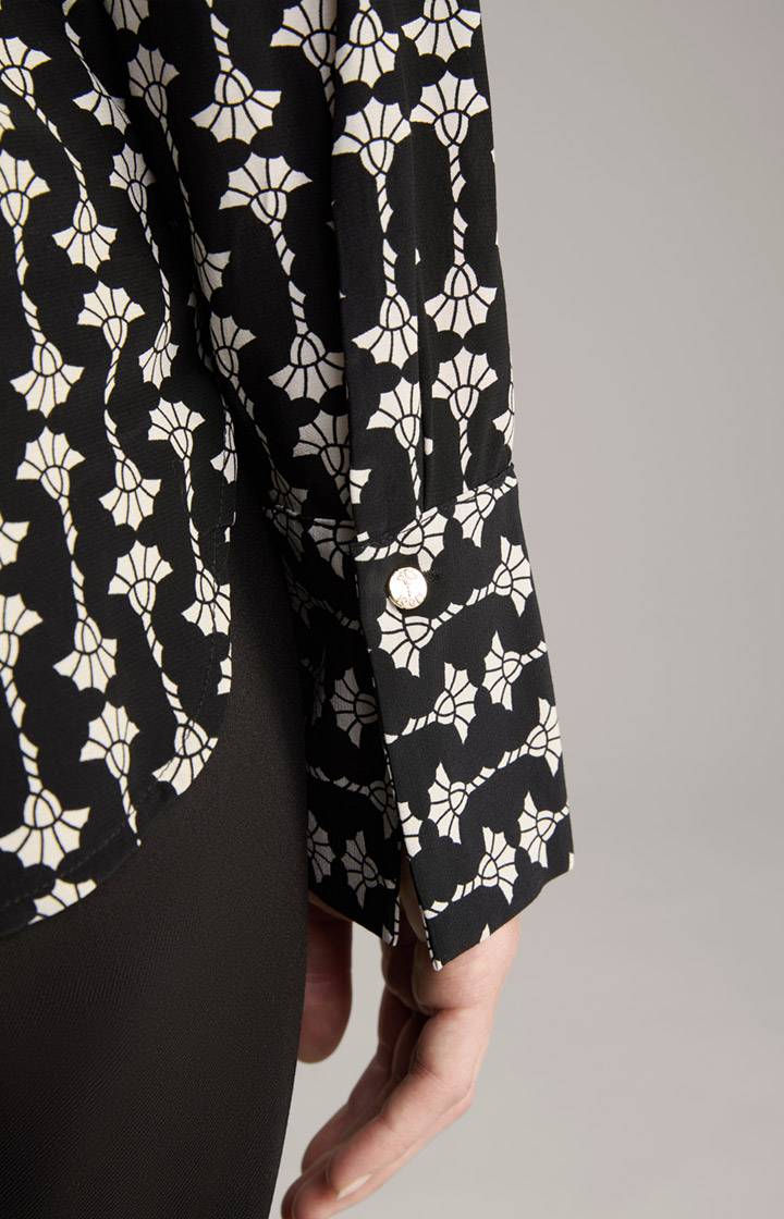 Joop Hemdbluse In Schwarz Gemustert