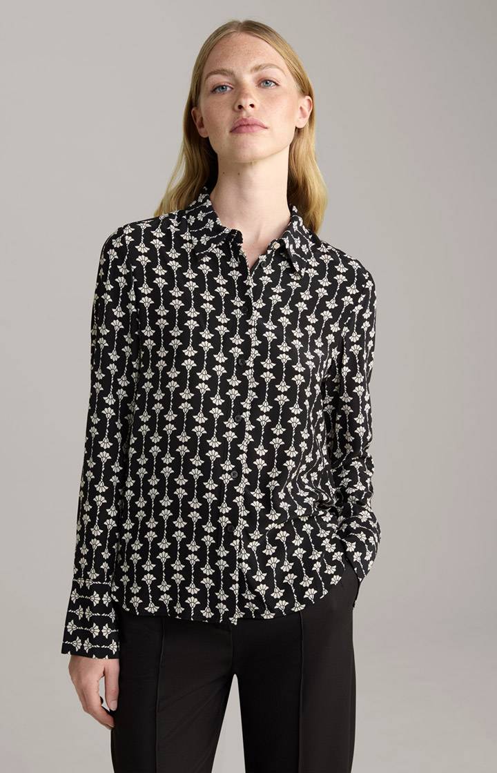 Joop Hemdbluse in Schwarz gemustert