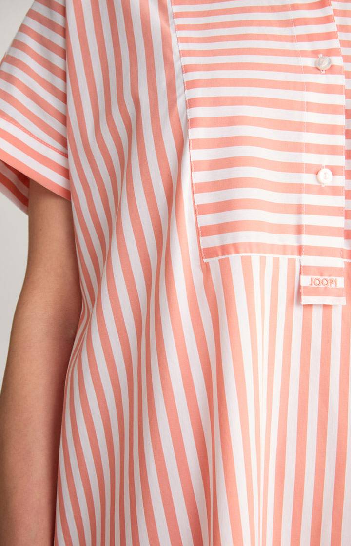 Joop Hemdblusen-Tunika In Apricot/Weiß Gestreift