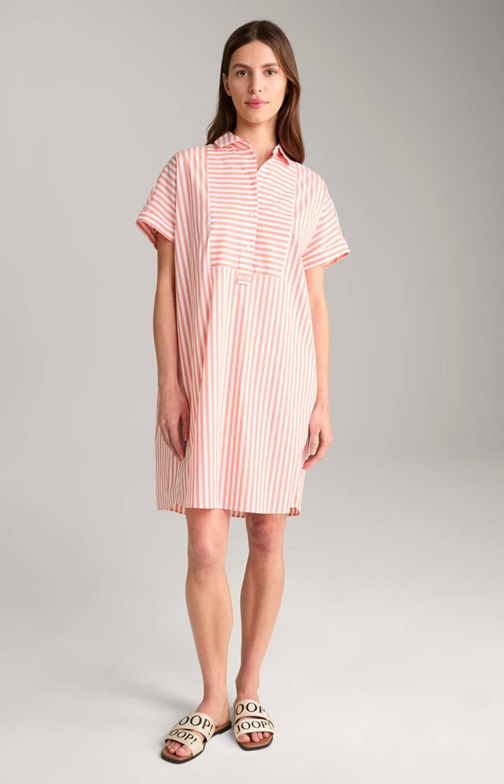 Joop Hemdblusen-Tunika in Apricot/Weiß gestreift