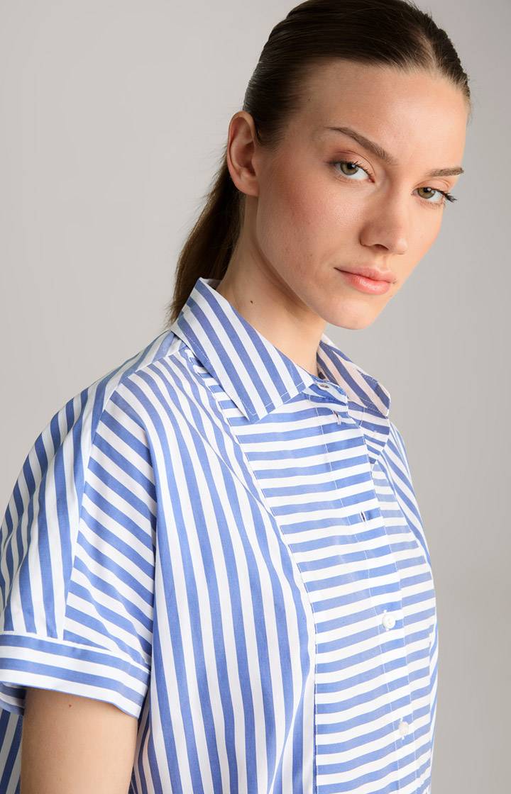 Joop Hemdblusen-Tunika In Blau/Weiß Gestreift