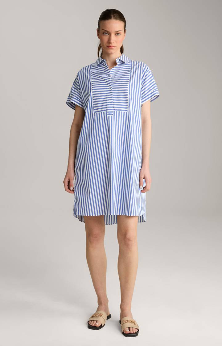 Joop Hemdblusen-Tunika in Blau/Weiß gestreift