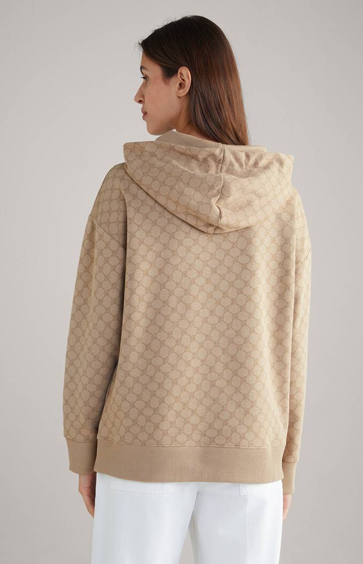 Joop Hoodie In Beige Gemustert