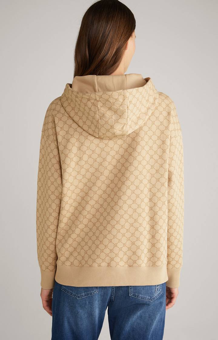 Joop Hoodie In Beige Gemustert