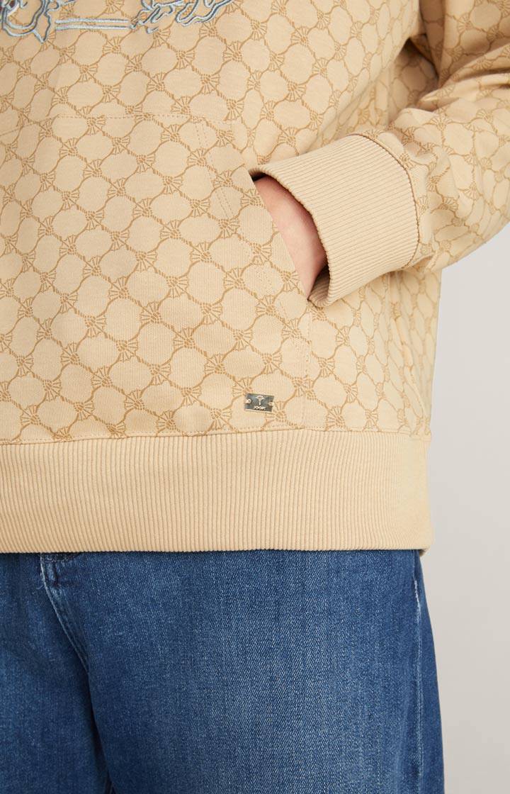 Joop Hoodie In Beige Gemustert