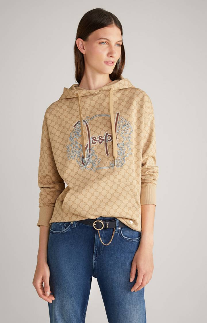 Joop Hoodie in Beige gemustert