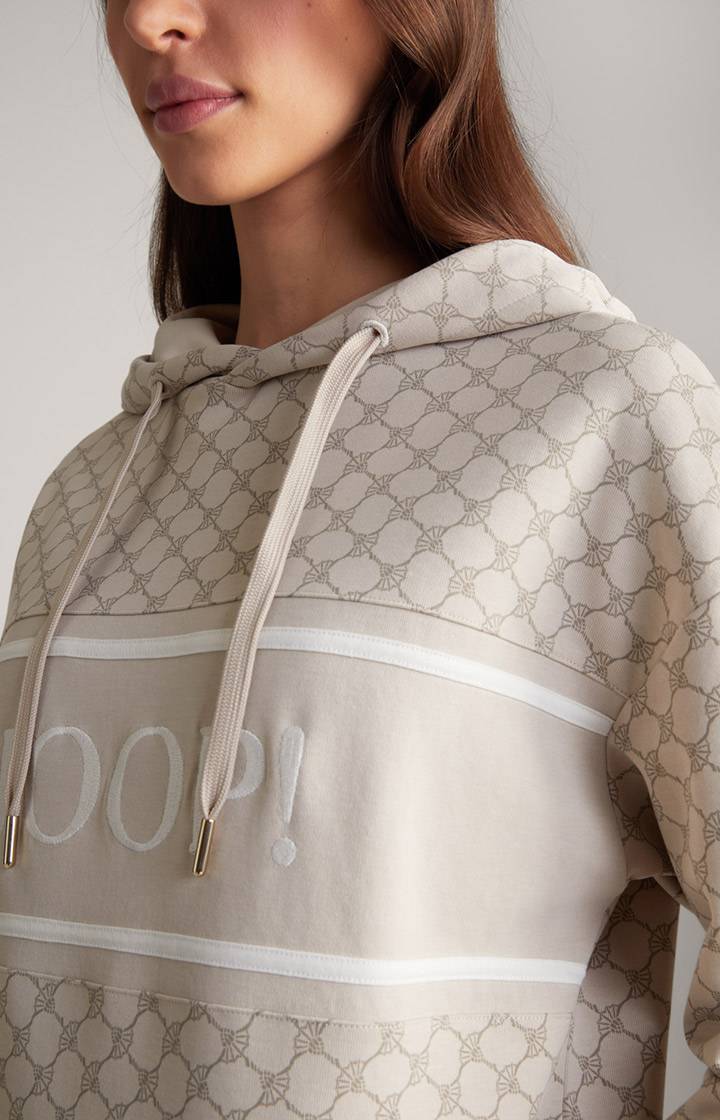 Joop Hoodie In Nude Gemustert