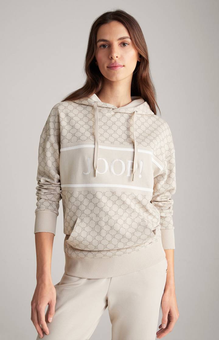 Joop Hoodie in Nude gemustert