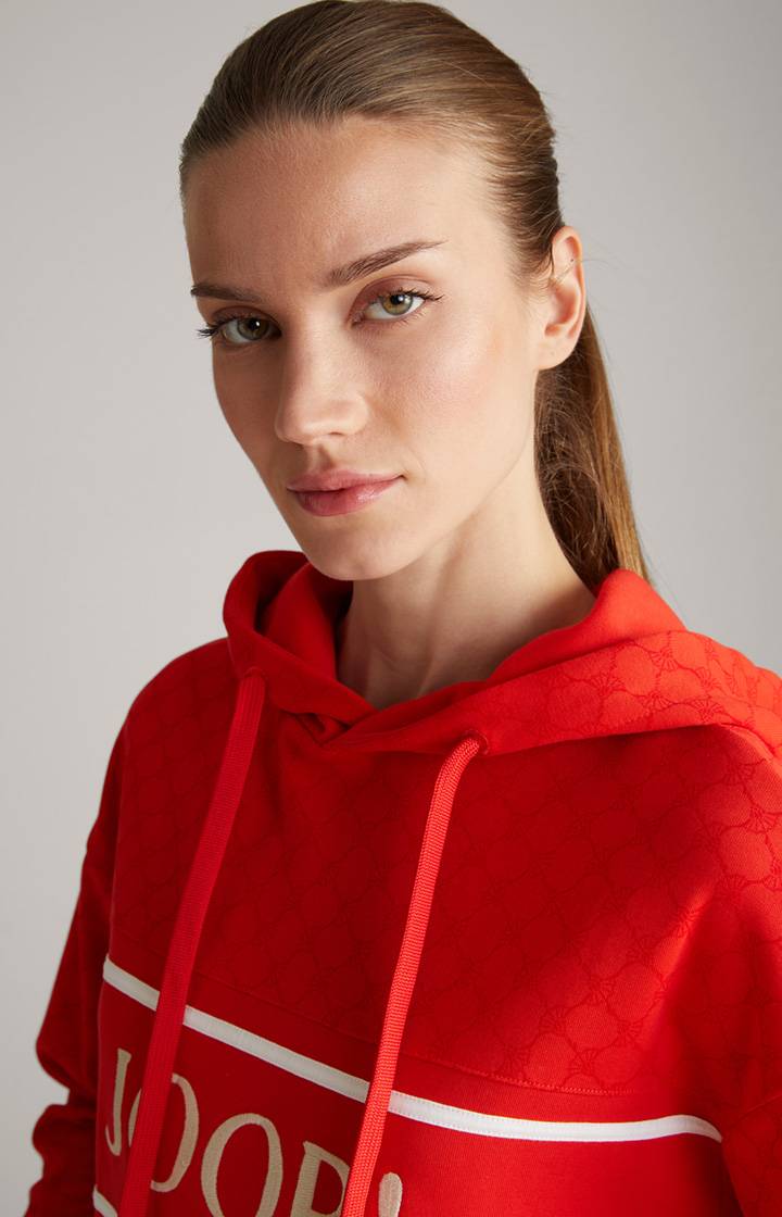Joop Hoodie In Rot Gemustert