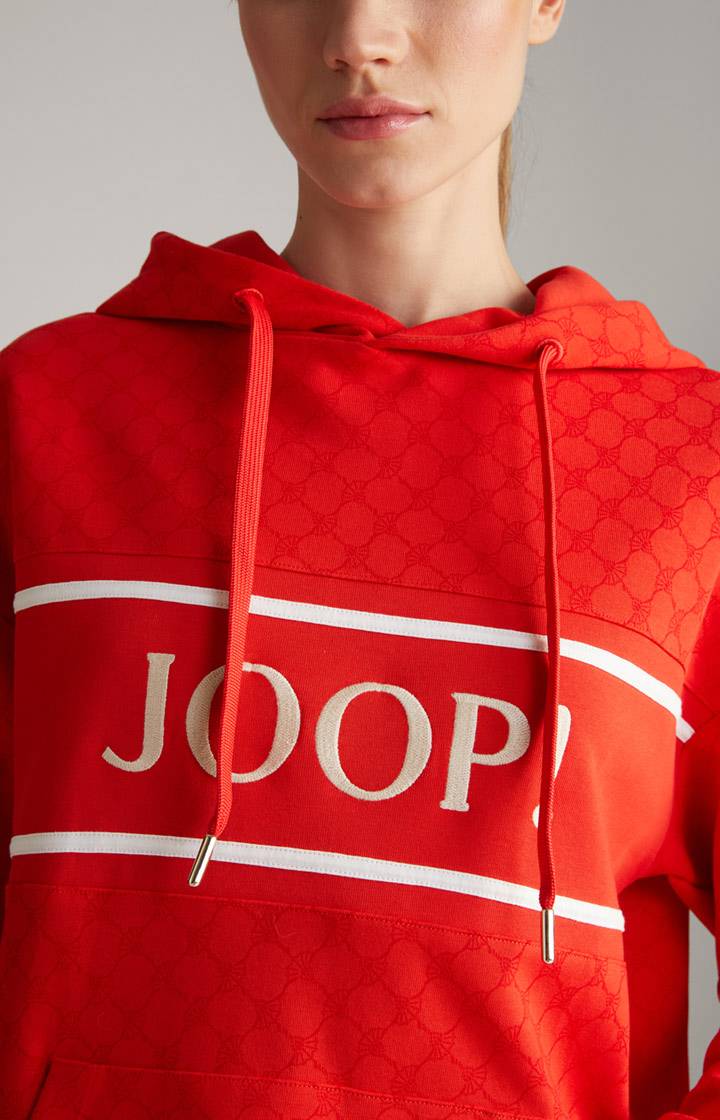 Joop Hoodie In Rot Gemustert