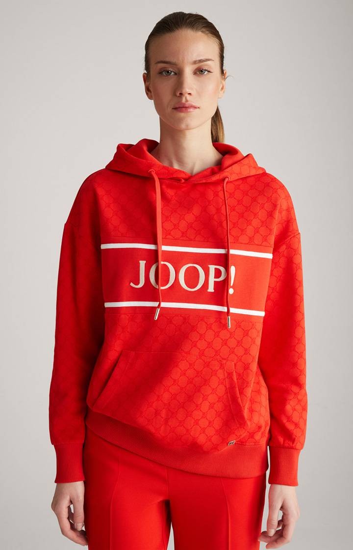 Joop Hoodie in Rot gemustert