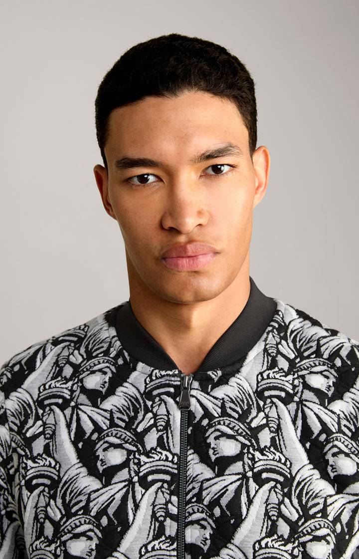 Joop Jacquard-Blouson Danger In Schwarz Gemustert