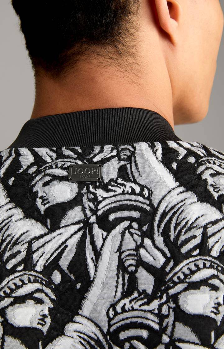 Joop Jacquard-Blouson Danger In Schwarz Gemustert