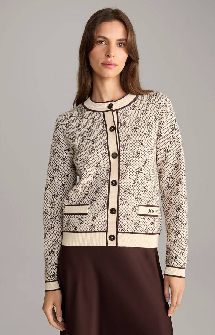 Joop Jacquard-Cardigan in Beige