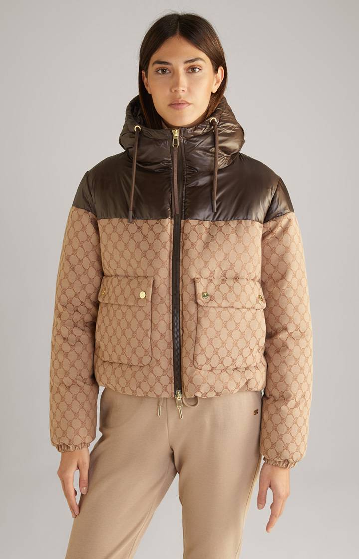 Joop Jacquard-Jacke in Beige/Braun