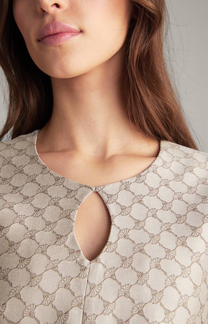 Joop Jacquard-Kleid In Beige Gemustert