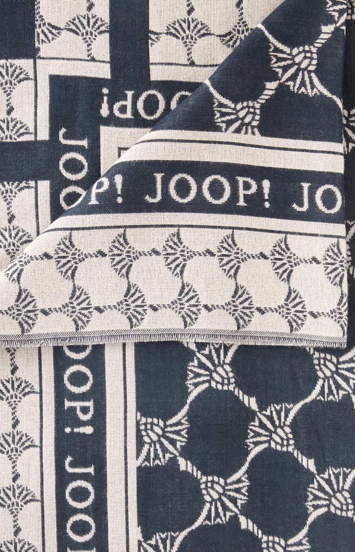 Joop Jacquard-Schal In Dunkelblau/Beige