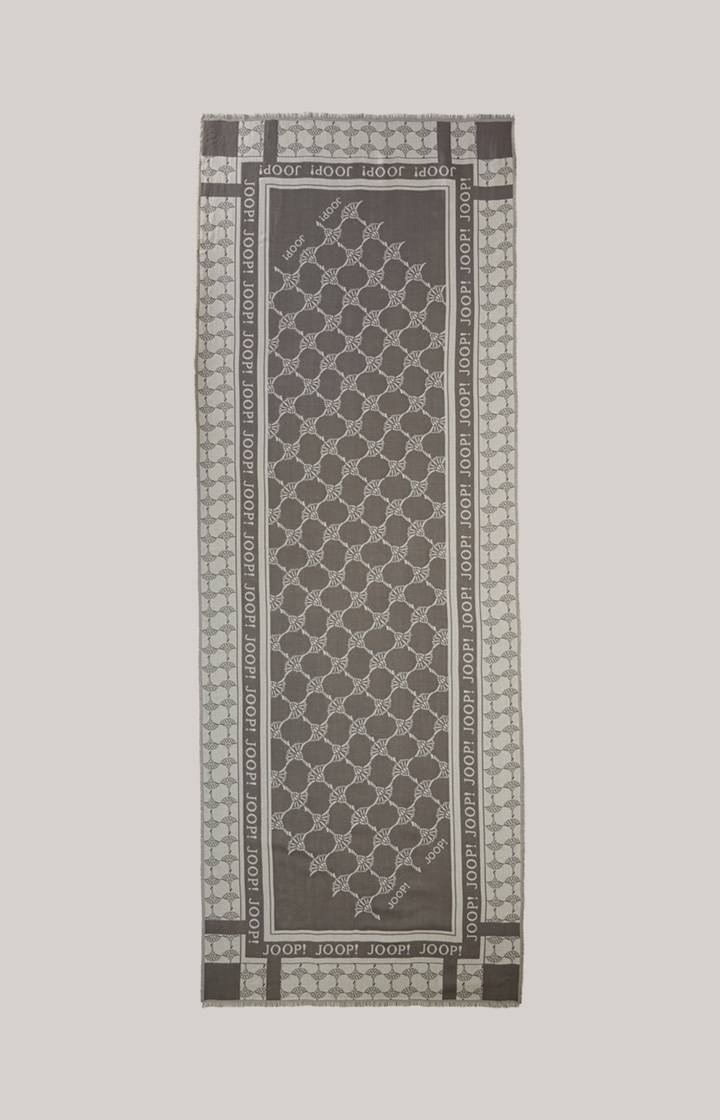 Joop Jacquard-Schal In Grau/Creme