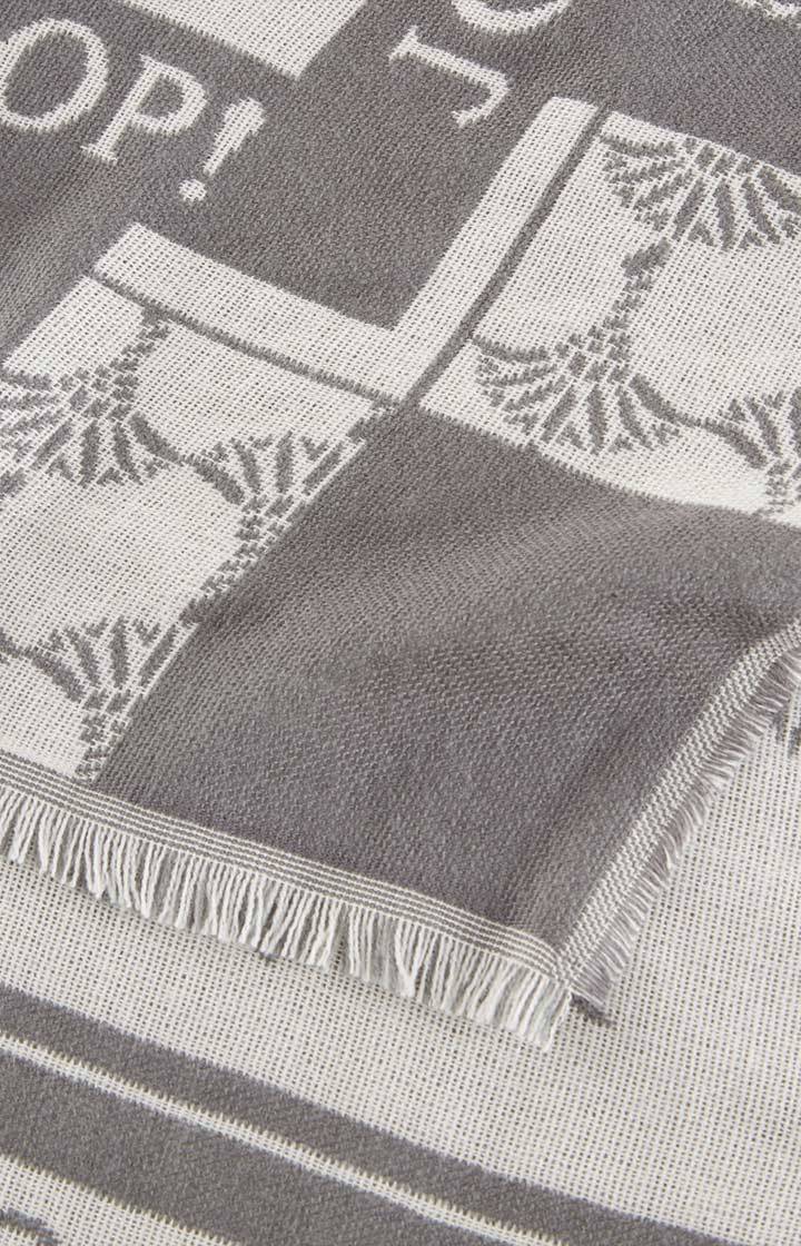 Joop Jacquard-Schal In Grau/Creme