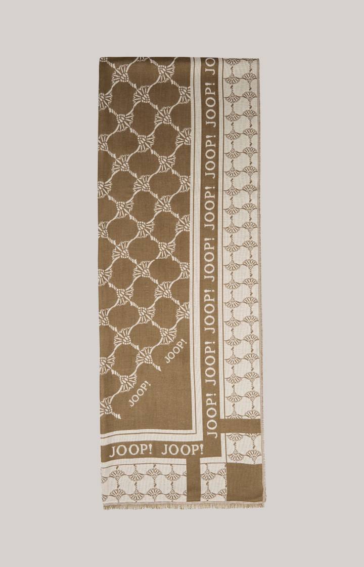 Joop Jacquard-Schal In Grün-Beige