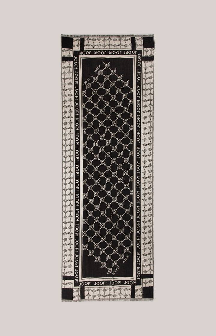 Joop Jacquard-Schal In Schwarz/Beige
