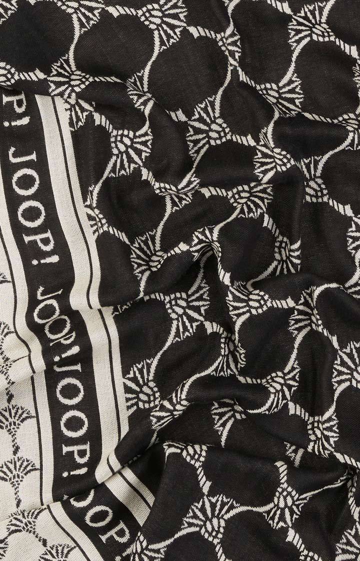 Joop Jacquard-Schal In Schwarz/Beige