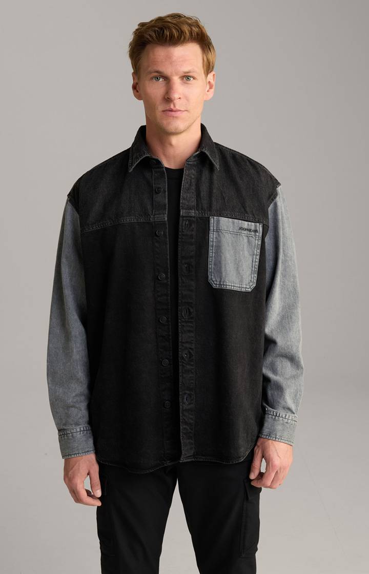 Joop Jeans-Hemd Hawes in Schwarz/Blau