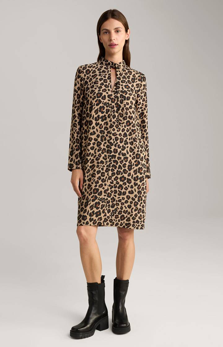 Joop Kleid in Hellbraun gemustert