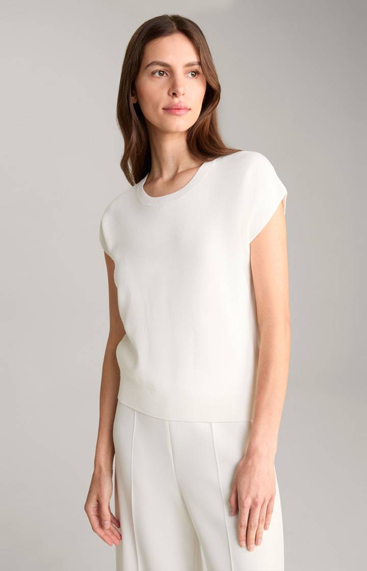 Joop Kurzarm-Pullover in Creme
